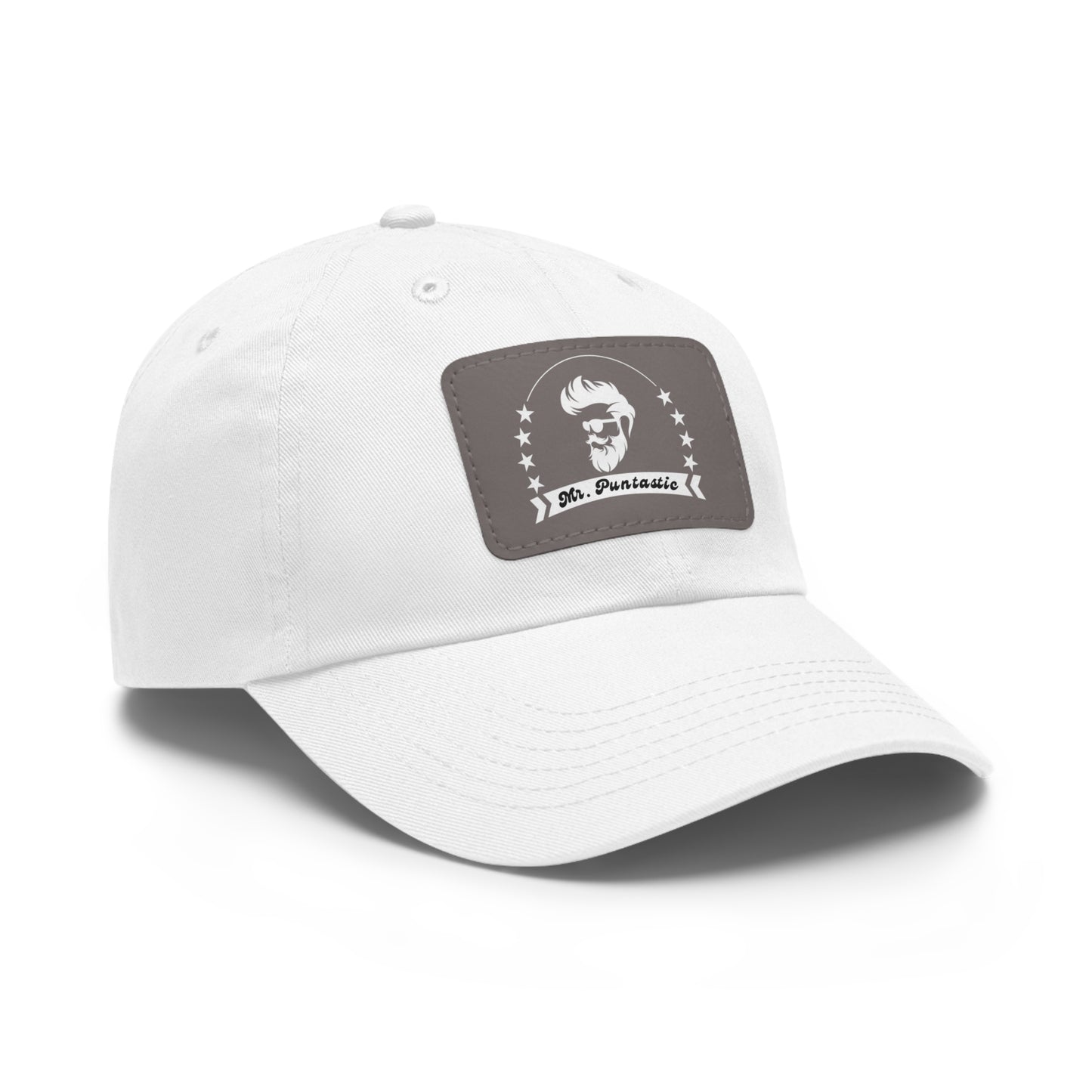 Mr. Puntastic Dad Hat with Leather Patch (Rectangle)
