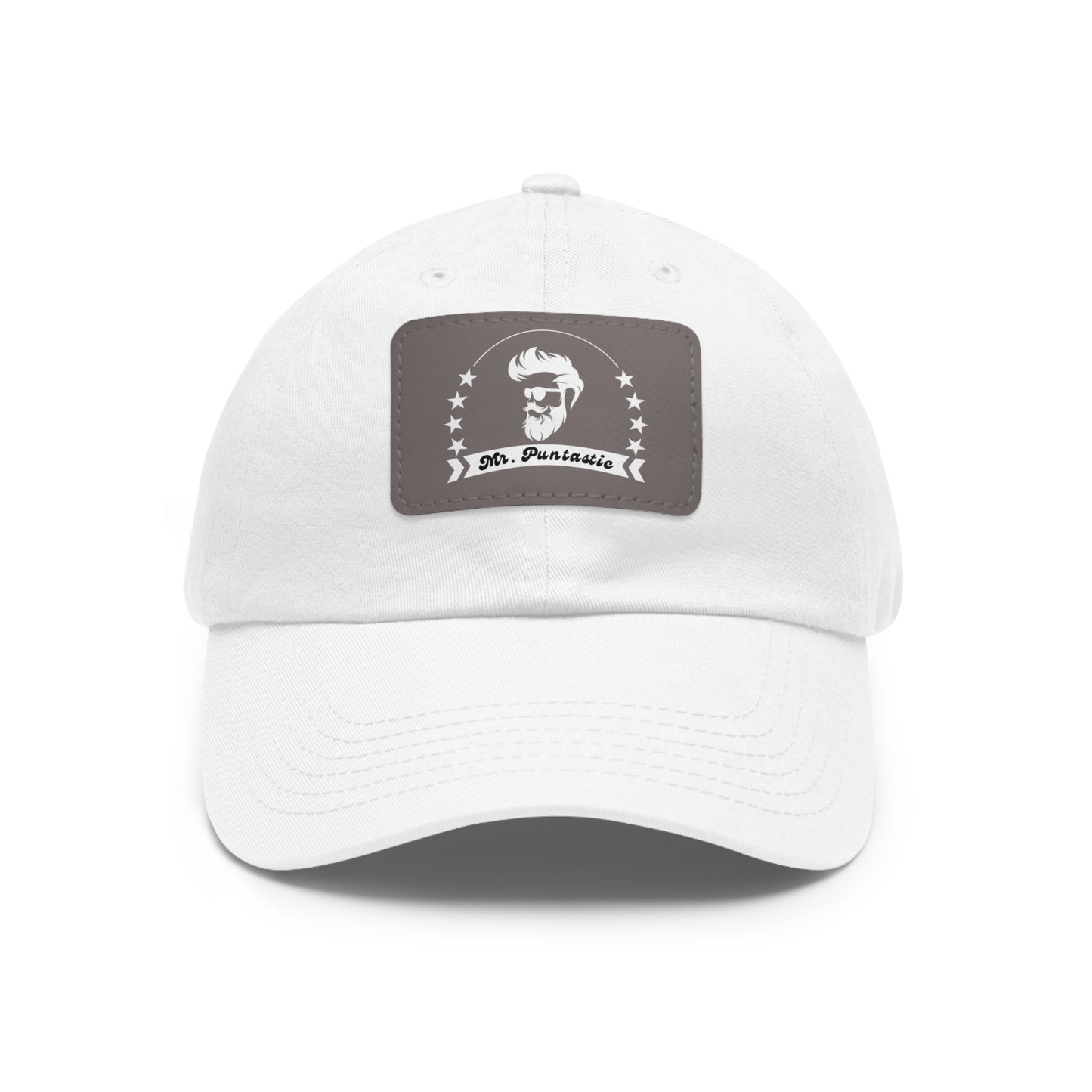 Mr. Puntastic Dad Hat with Leather Patch (Rectangle)