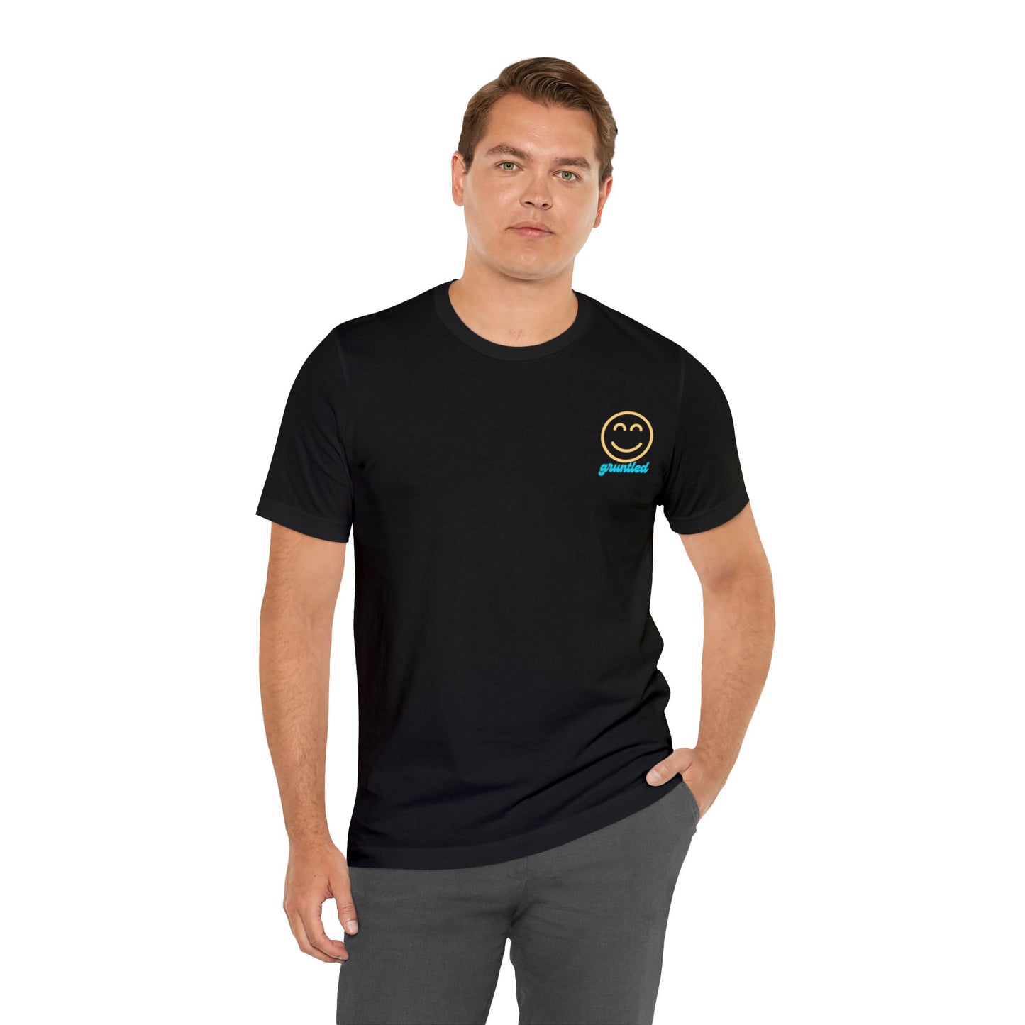 Gruntled Face - The Opposite of Disgruntled Unisex Jersey Short Sleeve Tee