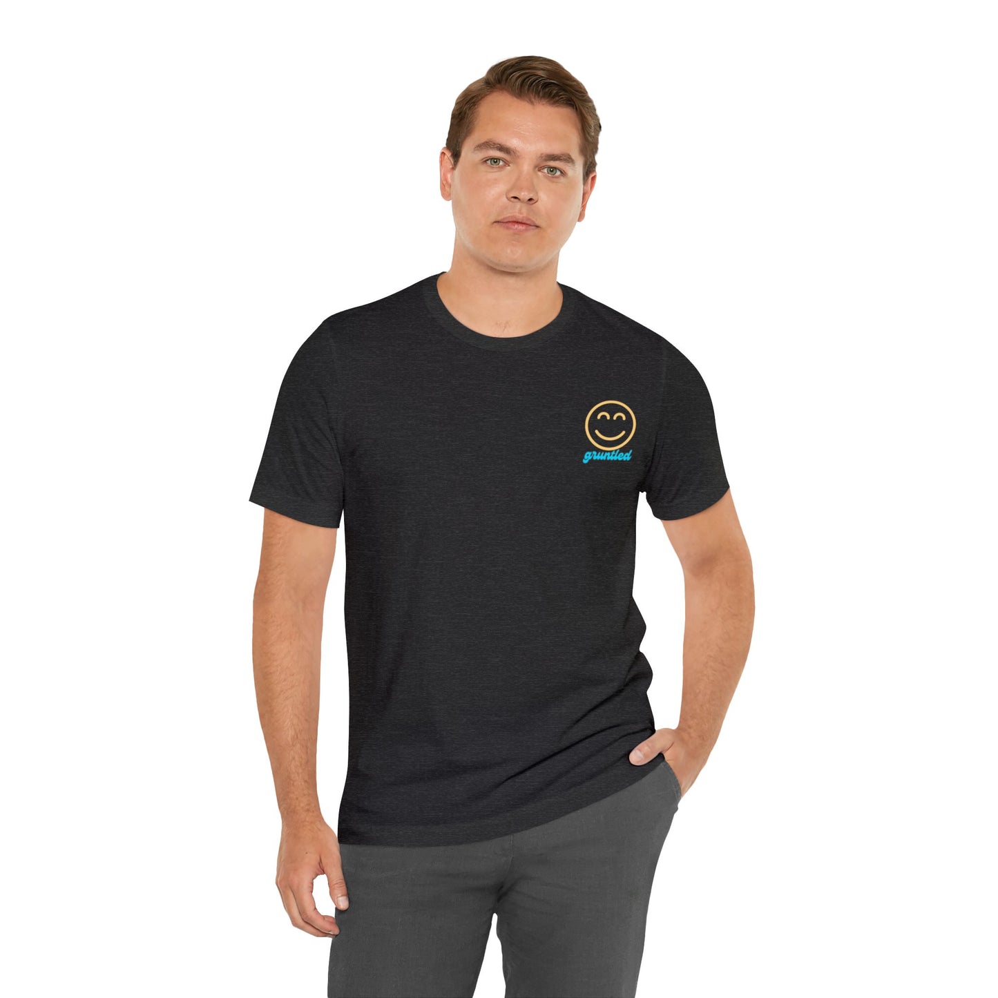 Gruntled Face - The Opposite of Disgruntled Unisex Jersey Short Sleeve Tee