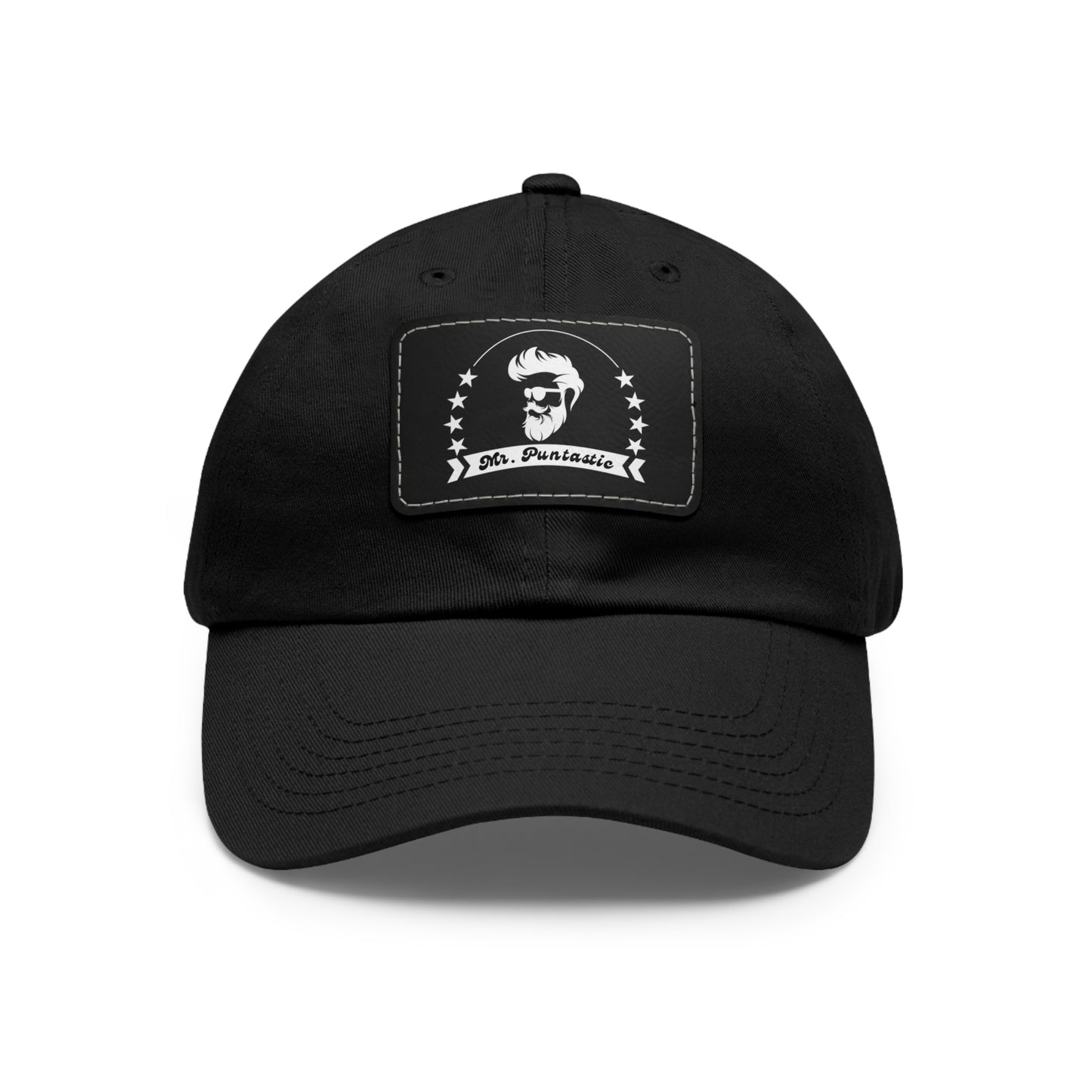 Mr. Puntastic Dad Hat with Leather Patch (Rectangle)