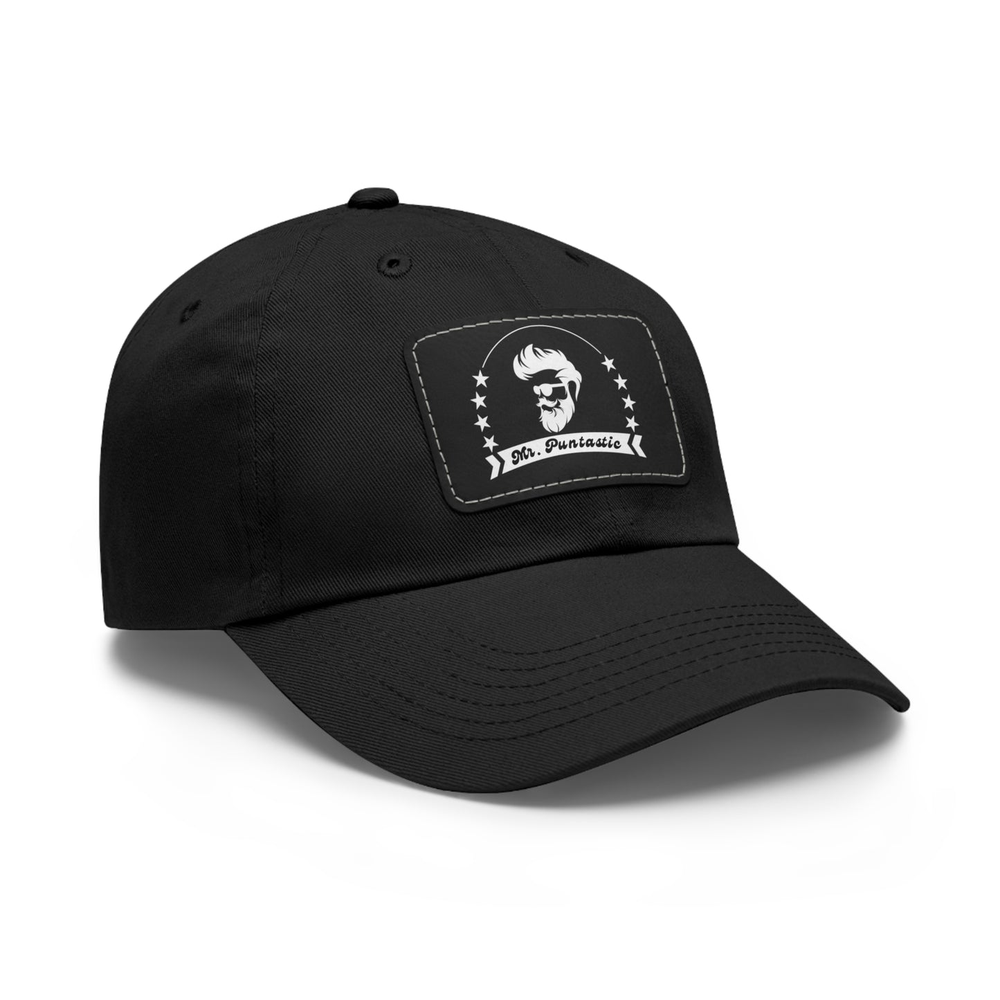 Mr. Puntastic Dad Hat with Leather Patch (Rectangle)