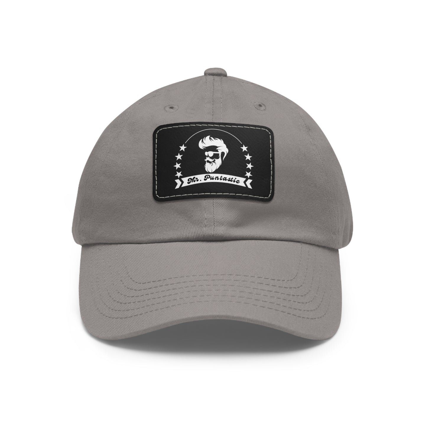 Mr. Puntastic Dad Hat with Leather Patch (Rectangle)