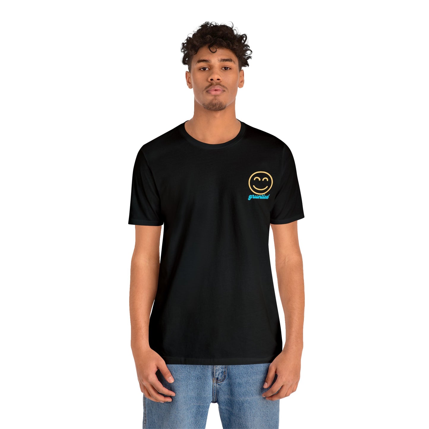 Gruntled Face - The Opposite of Disgruntled Unisex Jersey Short Sleeve Tee