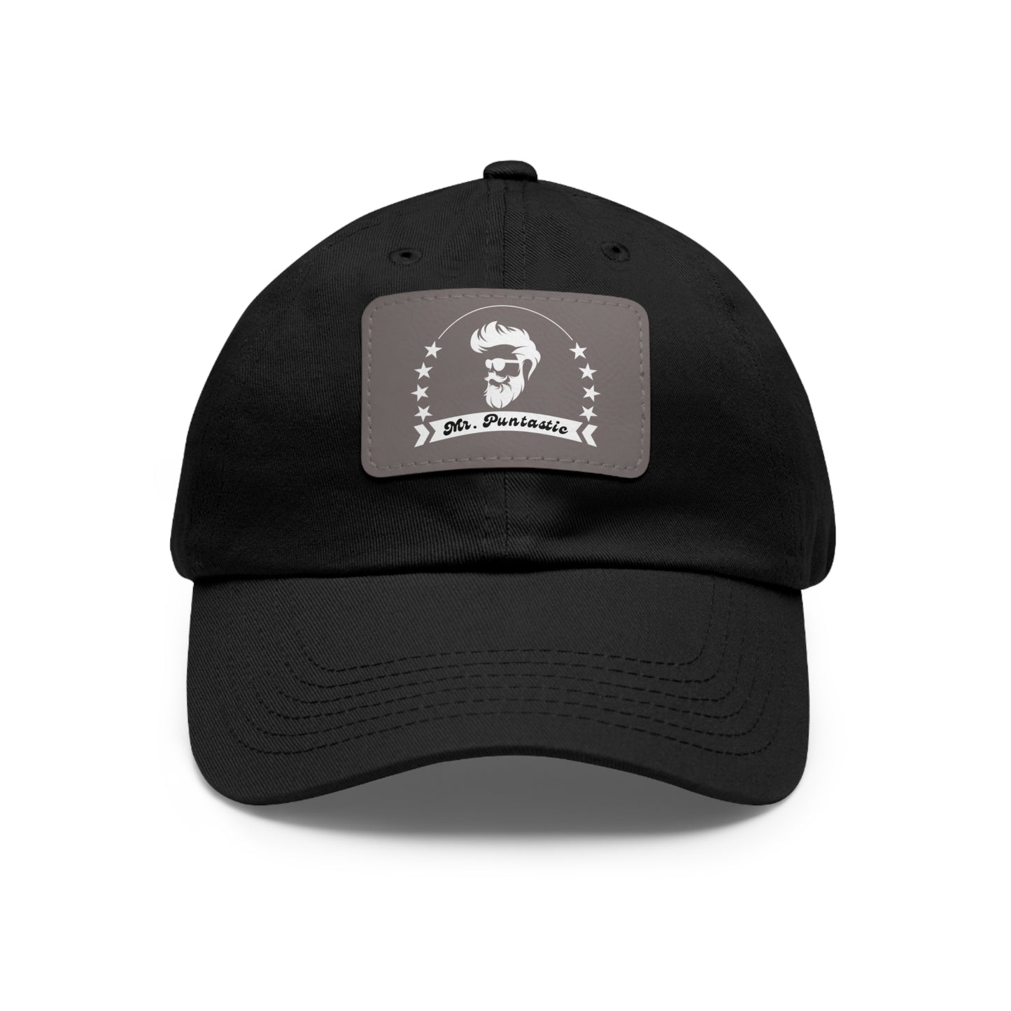 Mr. Puntastic Dad Hat with Leather Patch (Rectangle)
