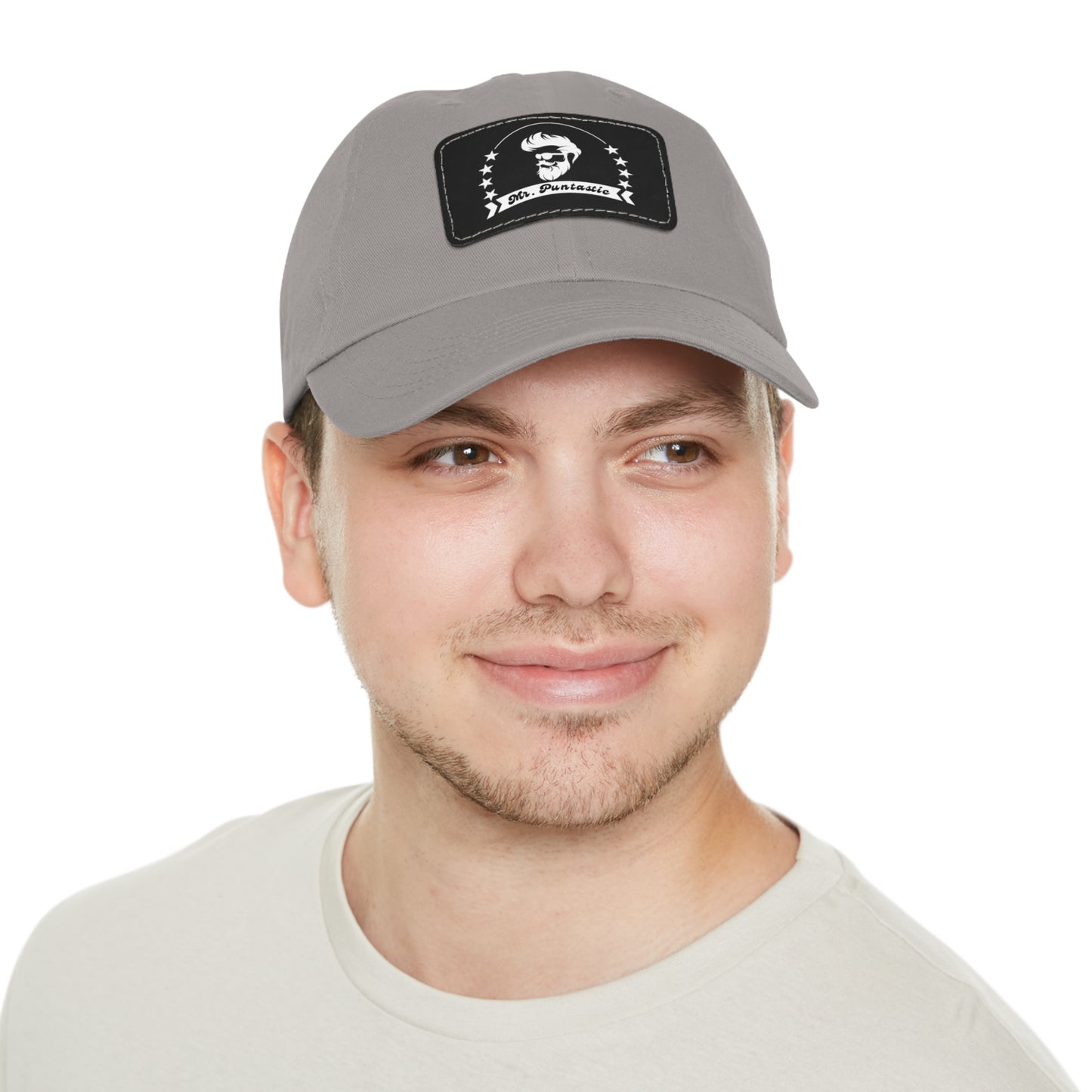Mr. Puntastic Dad Hat with Leather Patch (Rectangle)