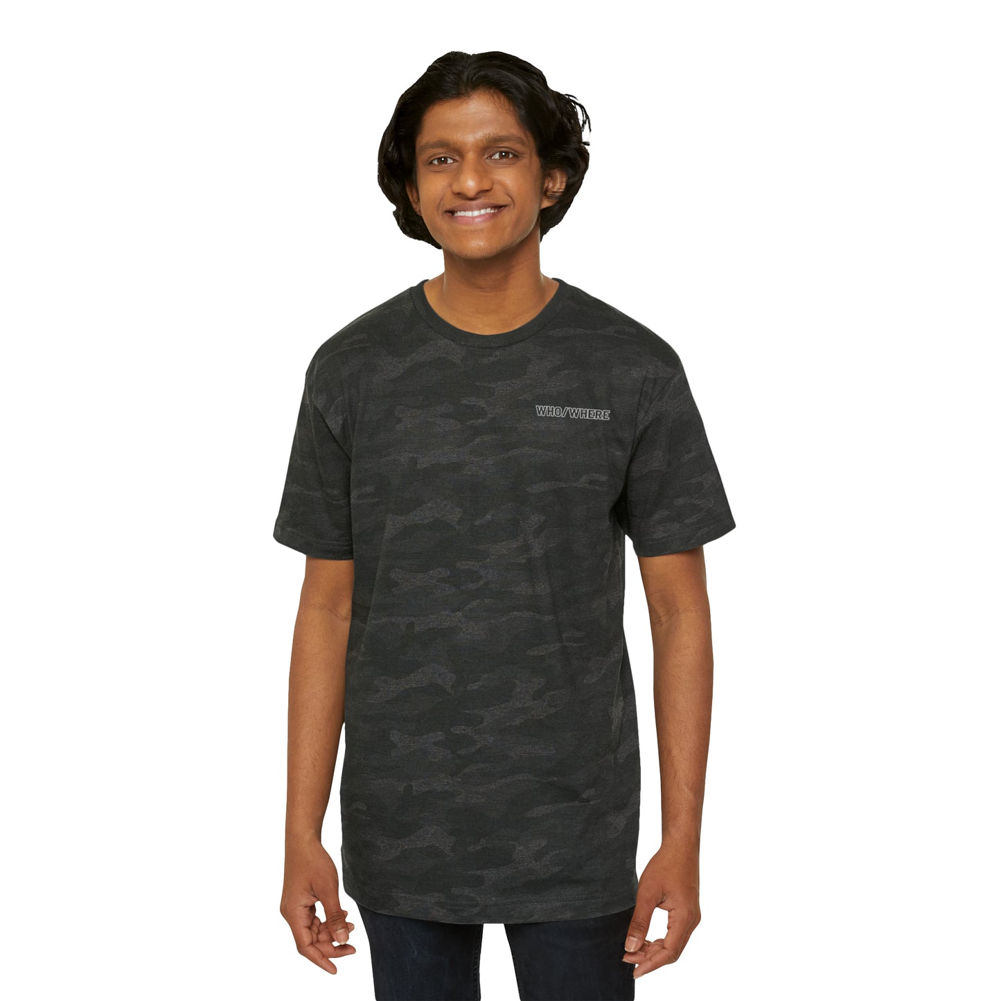 Camo Who/Where Men's Fine Jersey Tee