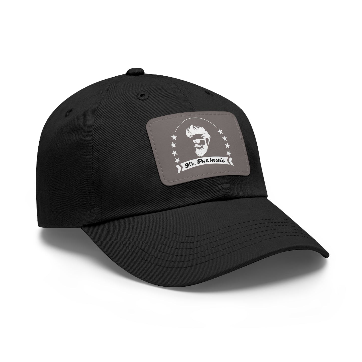 Mr. Puntastic Dad Hat with Leather Patch (Rectangle)